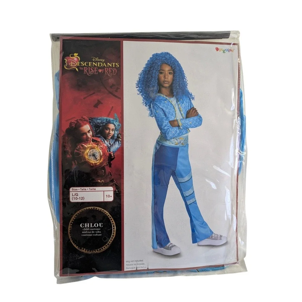 Disney Descendants Rise of Red Chloe‎ Costume Girls L 10-12 Disguise Blue